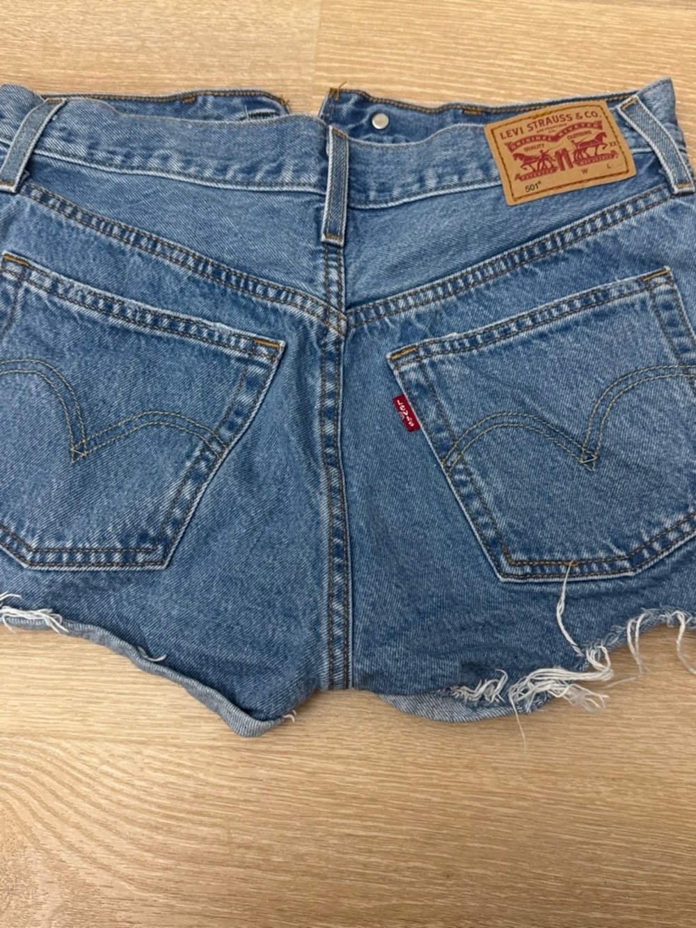 Vintage 501 Levi's Blue Denim Cutoff Jean Shorts